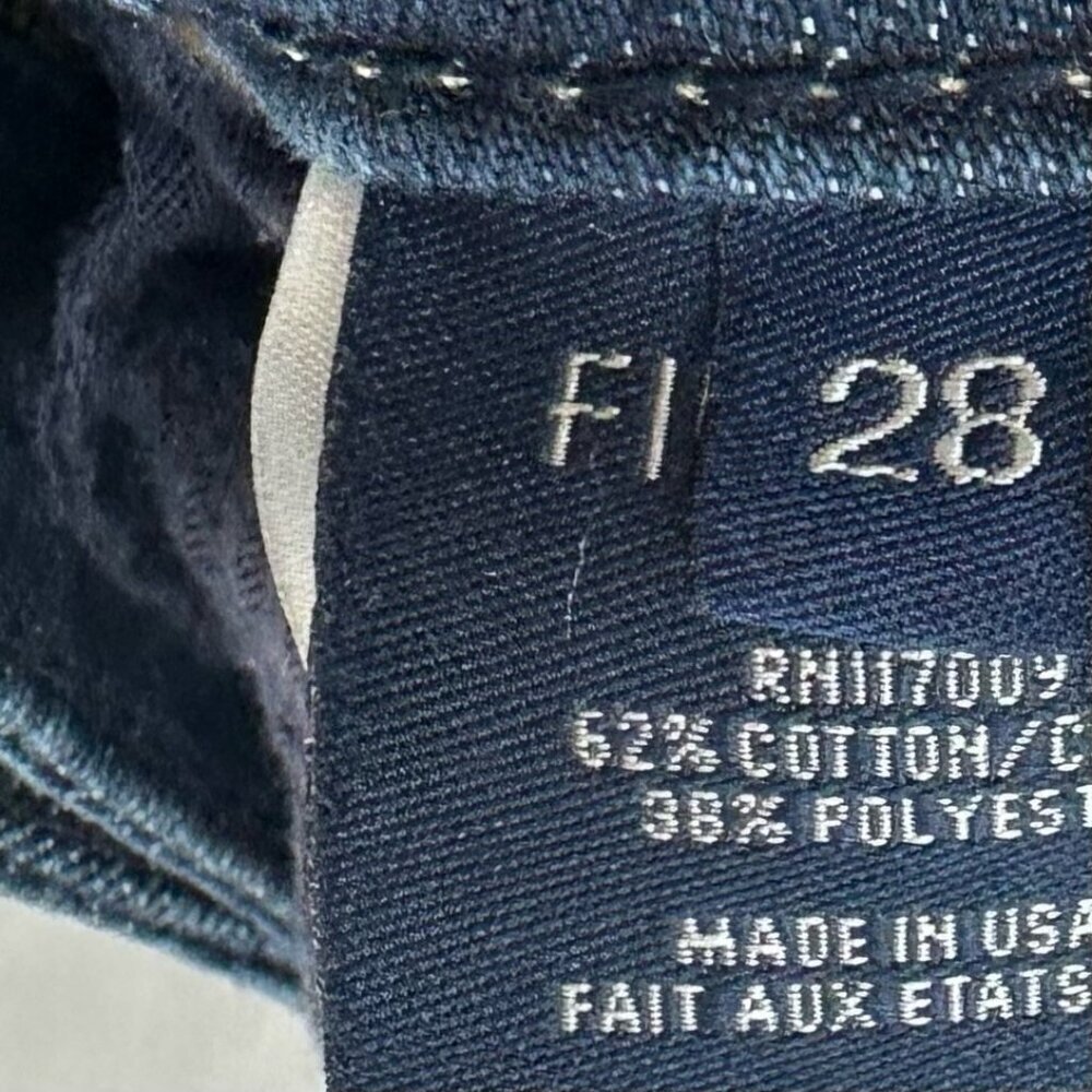 Fidelity Jeans Womens Sz 28 Skinny Ankle Cuffed Dark Washed Denim Blue - Picture 9 of 12